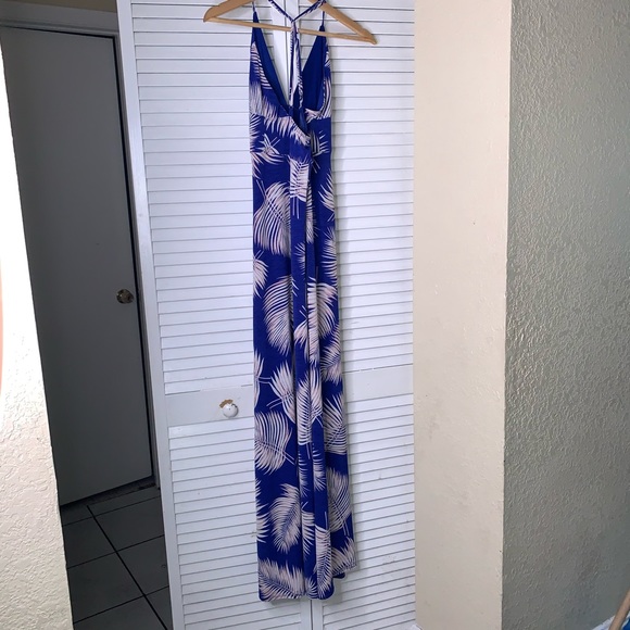 Blue 2-Split ankle length sundress - Picture 7 of 16